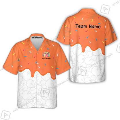Customized Bowling Jersey Shirt, Ice Cream Sweet Melting Drip Bowling, Custom Bowling Team Shirt With Name and Team Name