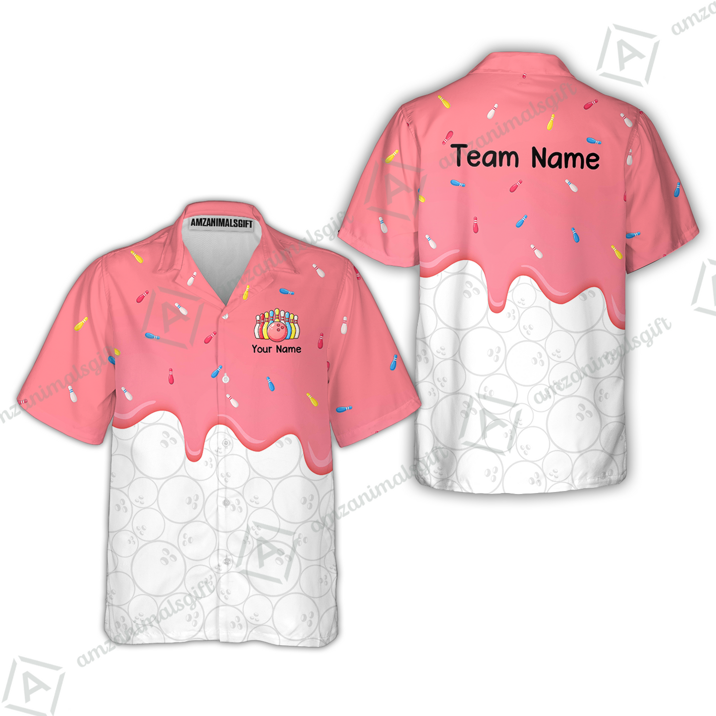 Customized Bowling Jersey Shirt, Ice Cream Sweet Melting Drip Bowling, Custom Bowling Team Shirt With Name and Team Name