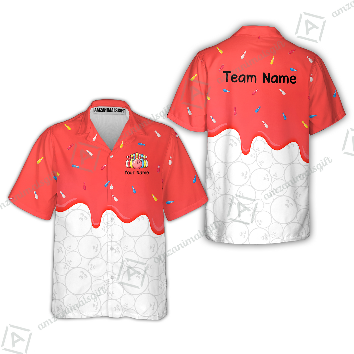 Customized Bowling Jersey Shirt, Ice Cream Sweet Melting Drip Bowling, Custom Bowling Team Shirt With Name and Team Name