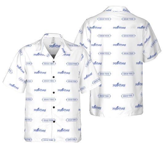 High Tide Pattern Aloha Hawaiian Shirt For Summer, Sydney Wiseman White Hawaiian Shirt For Men Women, Gift For Friend, Family, Team - Amzanimalsgift