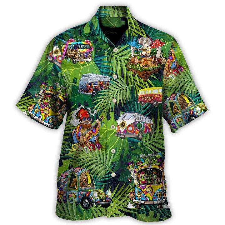 Hippie Aloha Hawaiian Shirt - Camping Funny Hippie Stay Trippy Little Hippie Tropical Hawaiian Shirt For Summer - Perfect Gift For Friend, Family - Amzanimalsgift