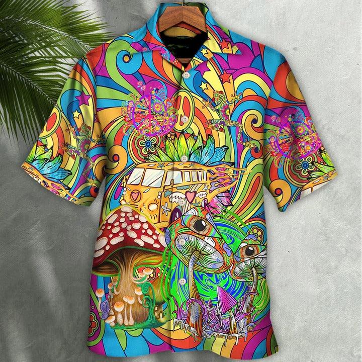 Hippie Aloha Hawaiian Shirt - Hippie A Big Adventure Big Dream Hawaiian Shirt For Summer - Perfect Gift For Friend, Family - Amzanimalsgift