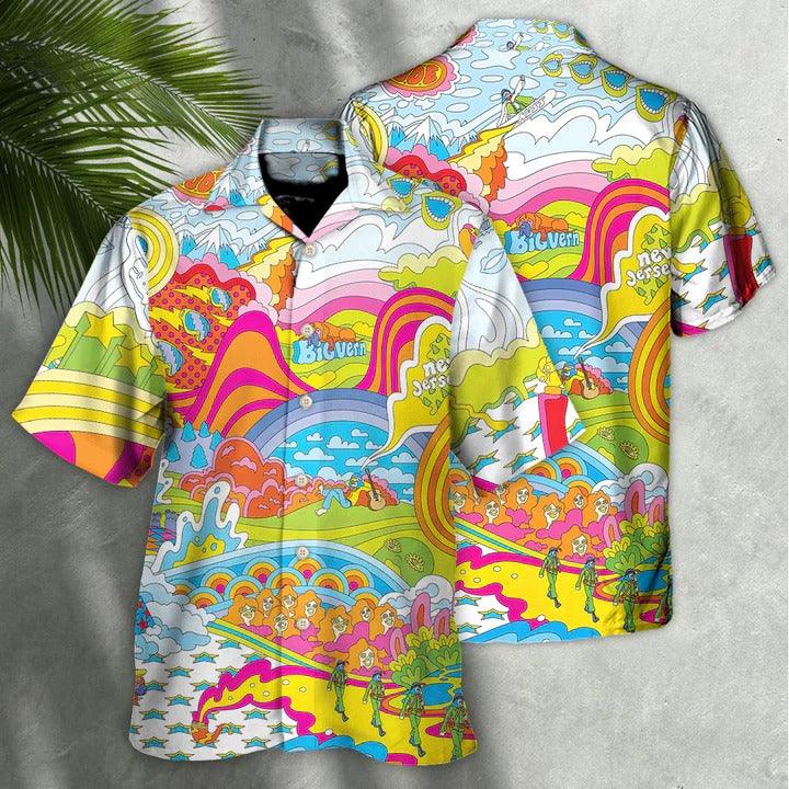 Hippie Aloha Hawaiian Shirt - Hippie How To Talk Like A Hippie Hawaiian Shirt For Summer - Perfect Gift For Friend, Family - Amzanimalsgift