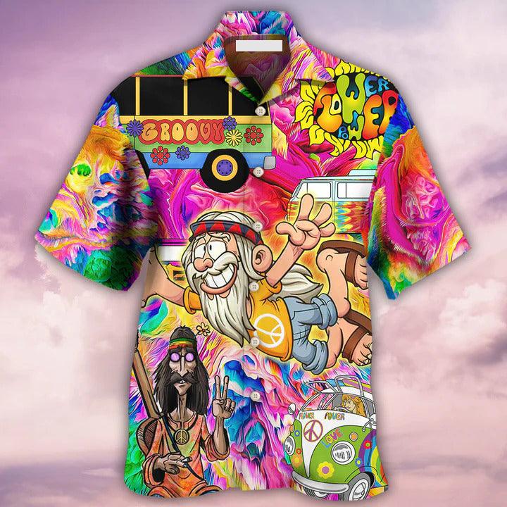 Hippie Aloha Hawaiian Shirt - Hippie I'm Not Old I'm Vintage Hawaiian Shirt For Summer - Perfect Gift For Friend, Family - Amzanimalsgift