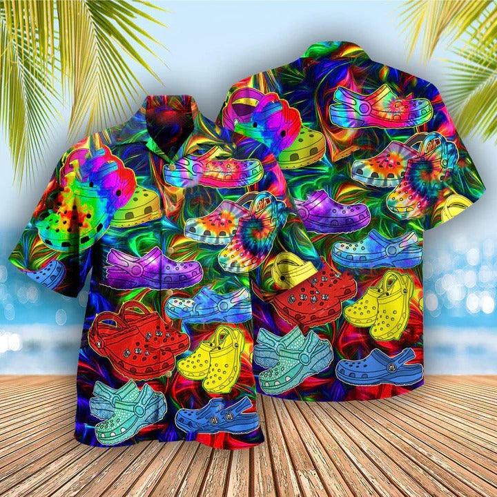Hippie Aloha Hawaiian Shirt - Hippie If You Ain't Crocin You Ain't Rockin Hawaiian Shirt For Summer - Perfect Gift For Friend, Family - Amzanimalsgift