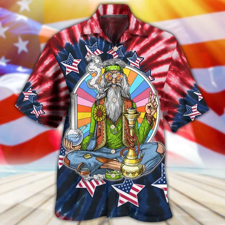 Hippie Aloha Hawaiian Shirt - Hippie Independence Day Is Coming Hawaiian Shirt For Summer - Perfect Gift For Friend, Family - Amzanimalsgift