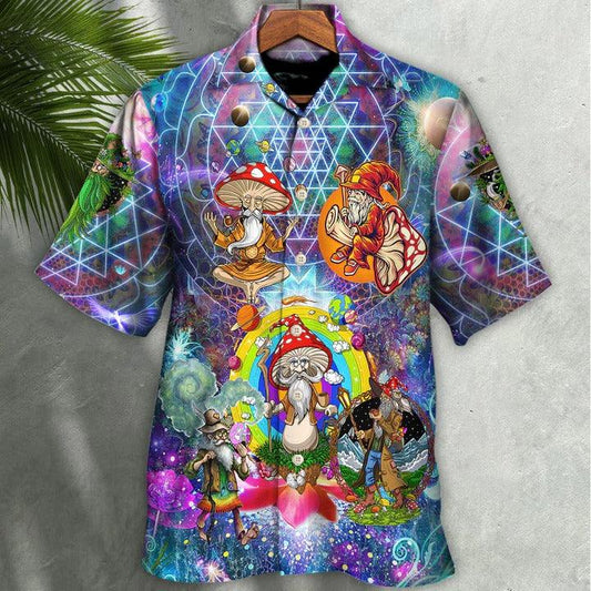 Hippie Aloha Hawaiian Shirt - Hippie Magic Mystic Color Man Hawaiian Shirt For Summer - Perfect Gift For Friend, Family - Amzanimalsgift