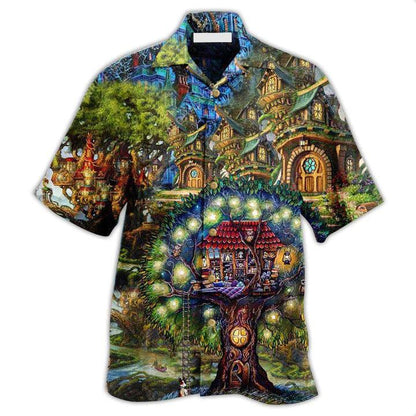 Hippie Aloha Hawaiian Shirt - Hippie My Mysterious Dream Treehouse Hawaiian Shirt For Summer - Perfect Gift For Friend, Family - Amzanimalsgift