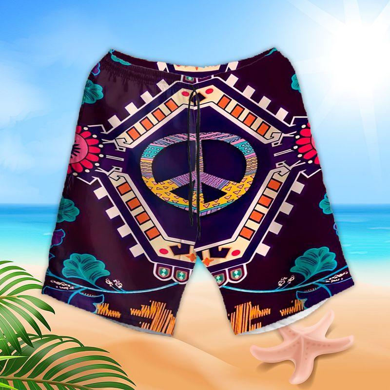 Hippie Aloha Hawaiian Shirts For Summer, Peace Sign Hippie Peace Style Hawaiian Set For Men Women, Best Gift For Friend, Hippie Lovers, Vacation - Amzanimalsgift