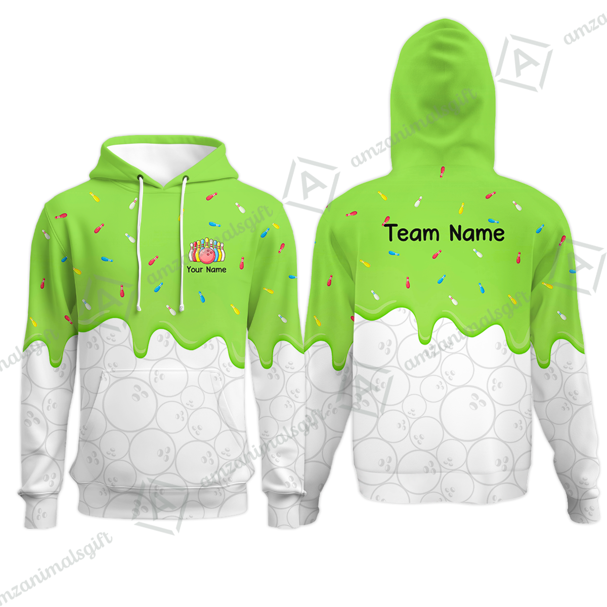 Customized Bowling Jersey Shirt, Ice Cream Sweet Melting Drip Bowling, Custom Bowling Team Shirt With Name and Team Name