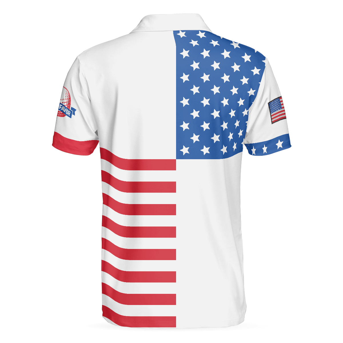 Horizontal Stripes Pattern Short Sleeve Golf Men Polo Shirt, American Flag Polo Shirt, Patriotic Golf Shirt For Men - Amzanimalsgift