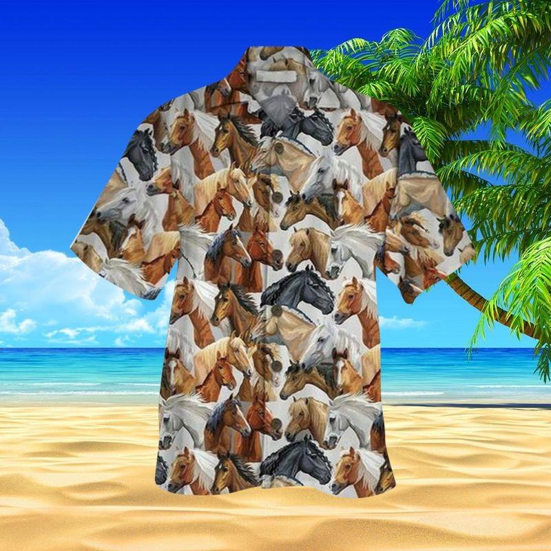 Horse Aloha Hawaiian Shirt - Horse Pattern Hawaiian Shirt, Wildlife Of Animal Hawaiian Shirt For Men & Women, Horse Lover - Amzanimalsgift