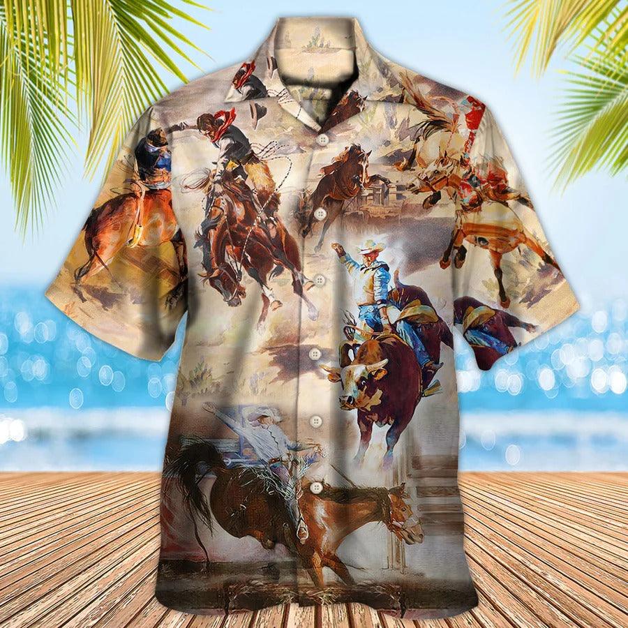 Horse Hawaiian Shirt For Summer - Horse Legacy Is Beautiful Rodeo Hawaiian Shirt, Bull Riding Hawaiian Shirt - Perfect Gift For Men, Horse Lovers, Horse Racing Lovers - Amzanimalsgift