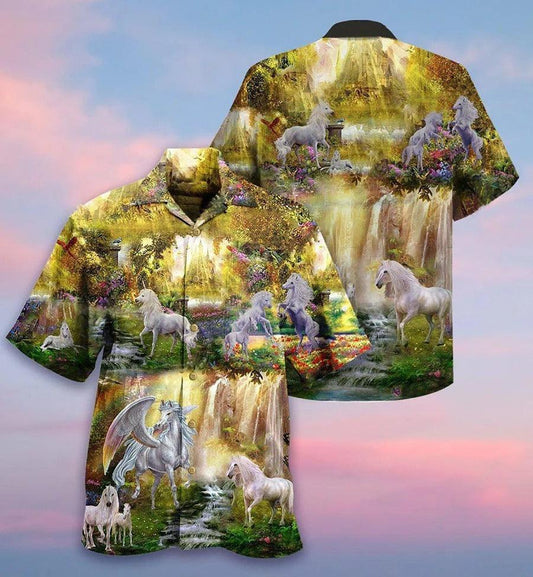 Horse Hawaiian Shirt For Summer - Horse Mysterious Paradise Hawaiian Shirt - Perfect Gift For Men, Horse Lovers - Amzanimalsgift