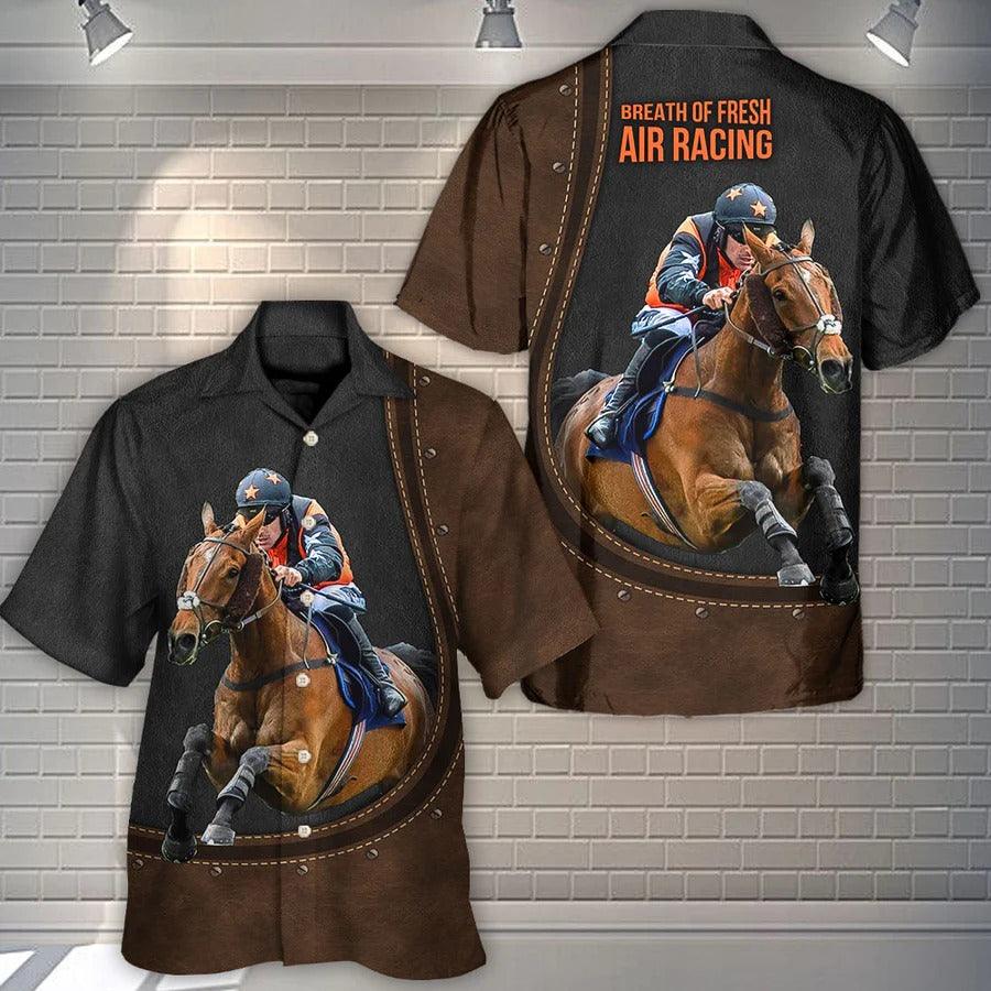 Horse Hawaiian Shirt For Summer - Horse Riding Horse Leather Style For Geoff Hawaiian Shirt - Perfect Gift For Men, Horse Racing Lovers - Amzanimalsgift