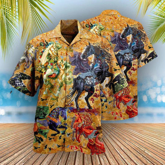 Horse Hawaiian Shirt For Summer - Horse The World Is A Better Place With Horses Hawaiian Shirt - Perfect Gift For Men, Horse Racing Lovers - Amzanimalsgift
