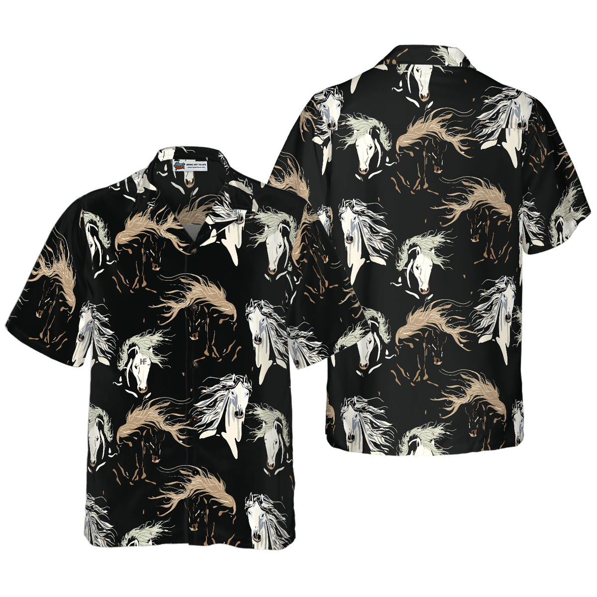 Horse Hawaiian Shirt, Galloping Horse Aloha Shirt For Men - Perfect Gift For Horse Lovers, Husband, Boyfriend, Friend, Family - Amzanimalsgift