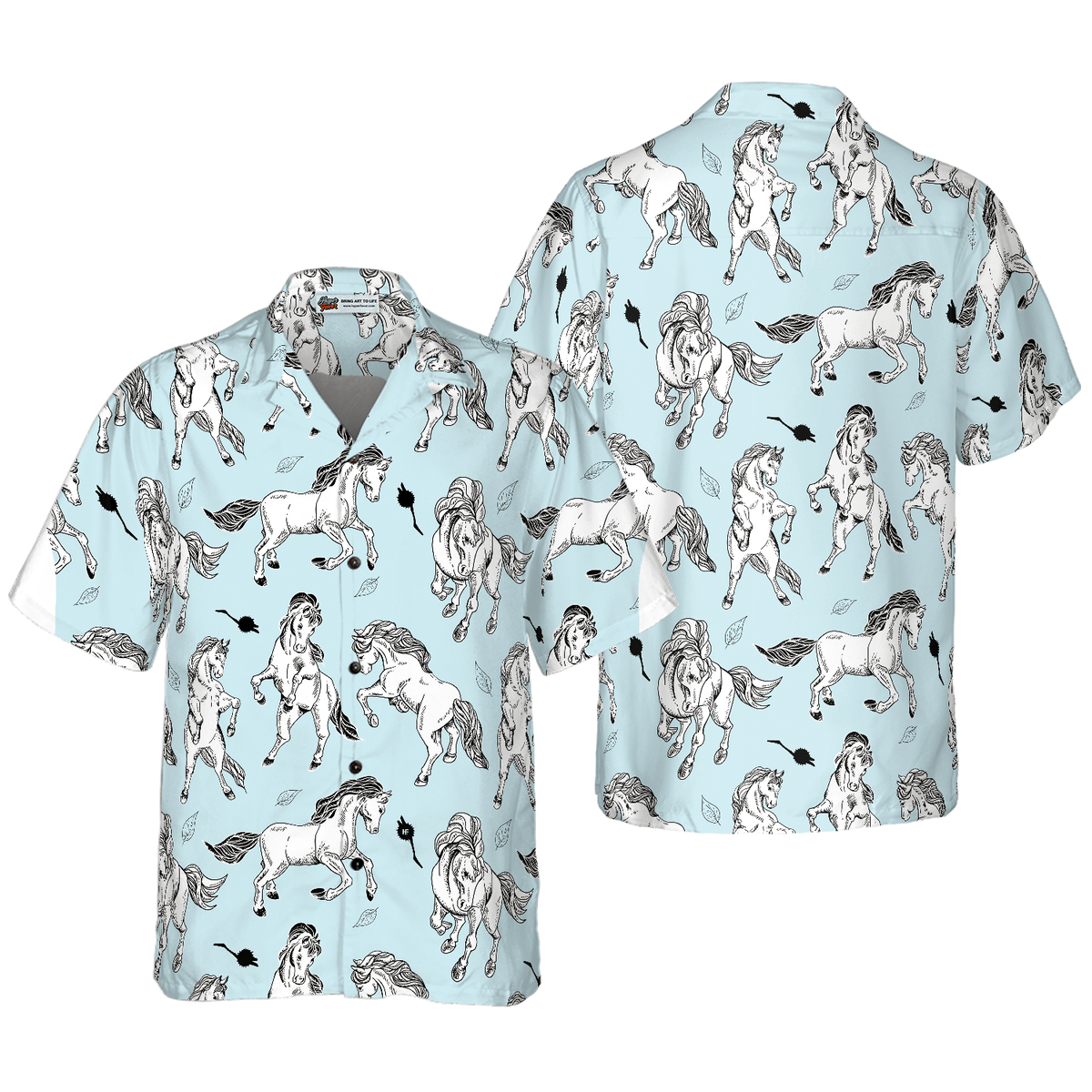 Horse Hawaiian Shirt, Horse Seamless Pattern Aloha Shirt For Men - Perfect Gift For Horse Lovers, Husband, Boyfriend, Friend, Family - Amzanimalsgift