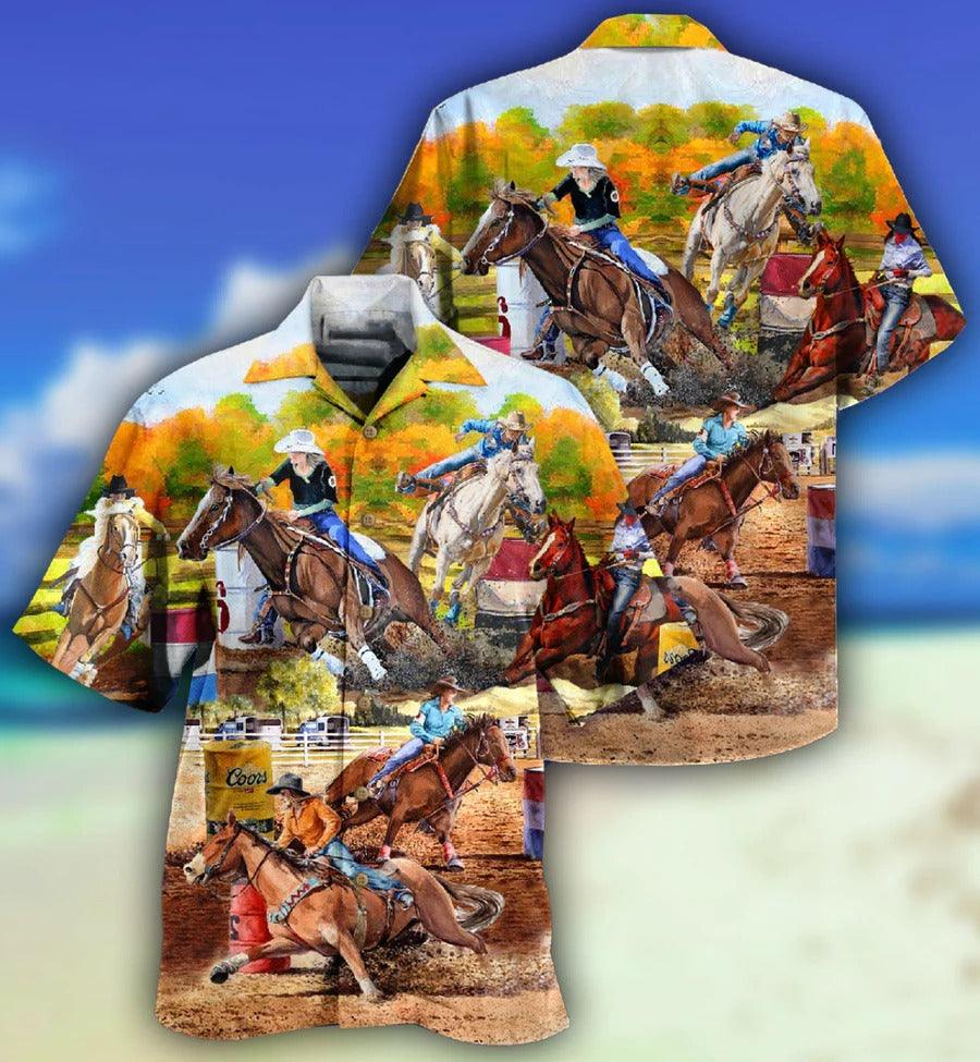 Horse Hawaiian Shirts For Summer - Horse Barrel Racing Ride It Like You Stole It Hawaiian Shirt - Perfect Gift For Men, Horse Racing Lovers, Horse Lovers - Amzanimalsgift