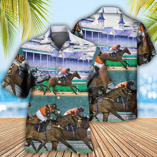 Horse Hawaiian Shirts For Summer - Horse Racing So Cool Hawaiian Shirt - Perfect Gift For Men, Horse Lovers, Horse Racing Lover - Amzanimalsgift