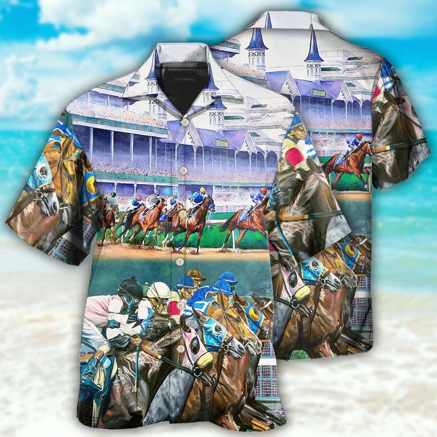 Horse Hawaiian Shirts For Summer - Horse Racing We Love Amazing Style - Perfect Gift For Men, Horse Racing Lovers - Amzanimalsgift