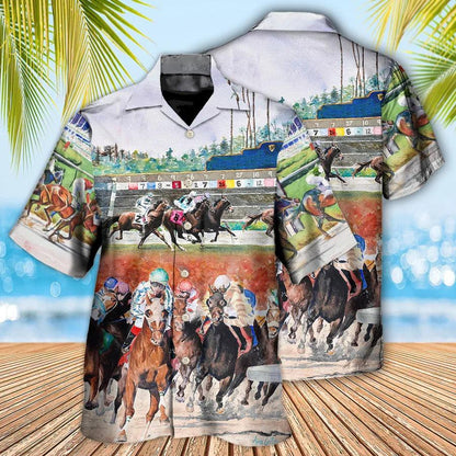 Horse Hawaiian Shirts For Summer - Horse Racing Wild Power Hawaiian Shirt - Perfect Gift For Men, Horse Lovers, Horse Racing Lovers - Amzanimalsgift