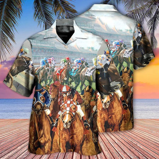 Horse Hawaiian Shirts For Summer - Horse Racing You Have The Best Seat Hawaiian Shirt - Perfect Gift For Men, Women, Horse Racing Lovers - Amzanimalsgift