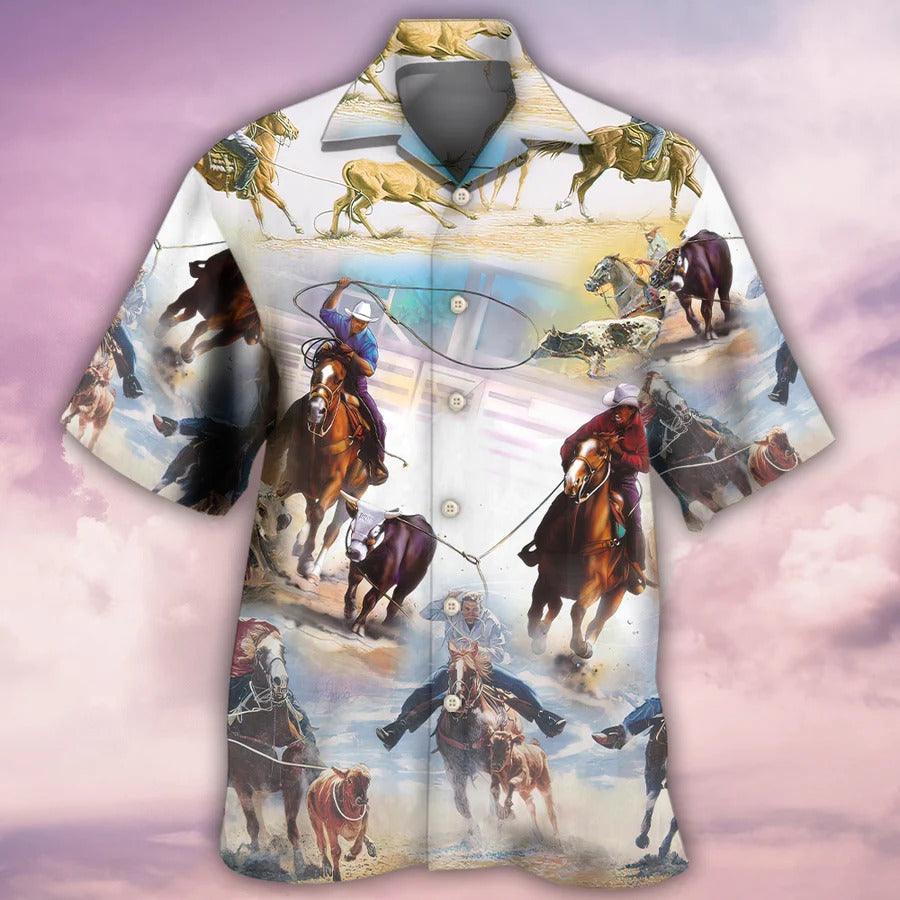 Horse Hawaiian Shirts For Summer - School Is Important But Team Roping Is Important Hawaiian Shirt - Perfect Gift For Men, Horse Racing Lovers - Amzanimalsgift