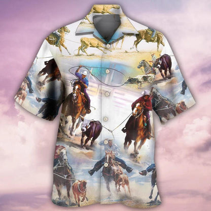 Horse Hawaiian Shirts For Summer - School Is Important But Team Roping Is Important Hawaiian Shirt - Perfect Gift For Men, Horse Racing Lovers - Amzanimalsgift