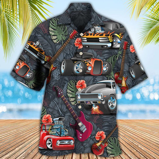 Hot Rod Guitar Aloha Hawaiian Shirt For Summer, I Like Hot Rods And Guitars Hawaiian Shirts Outfit For Men Women, Music Guitar Golf Lovers - Amzanimalsgift