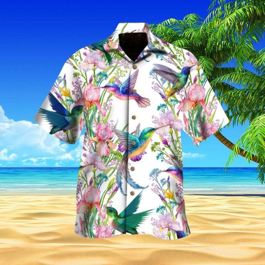 Hummingbird Aloha Hawaiian Shirt - Hummingbird Flower Hawaiian Shirt, Tropical Flower Hawaiian Shirt For Men & Women, Hummingbird Lover - Amzanimalsgift