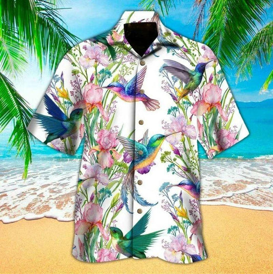 Hummingbird Aloha Hawaiian Shirt - Hummingbird Flying Hawaiian Shirt, Tropical Flower Hawaiian Shirt For Men & Women, Hummingbird Lover - Amzanimalsgift