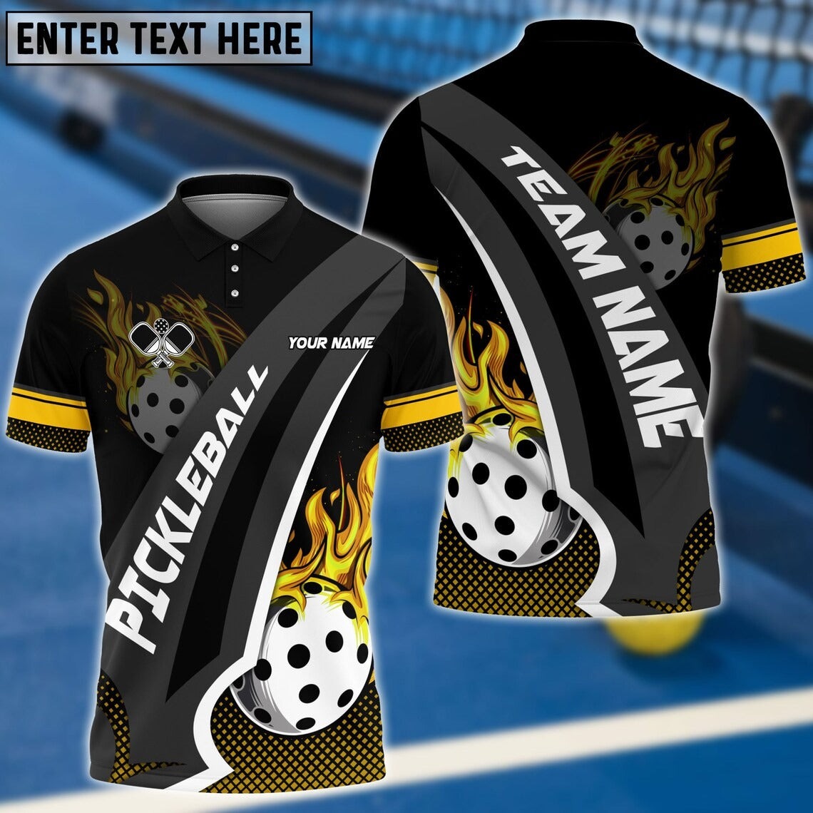 Customized Name & Team Name Pickleball Polo Shirt, Pickleball Player Personalized Polo Shirt