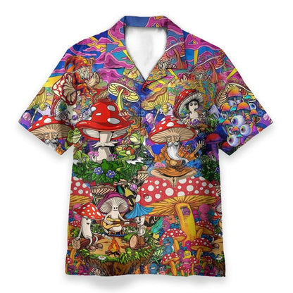 Hippie Mushroom Hawaiian Shirt - Perfect Gift For Friends, Family