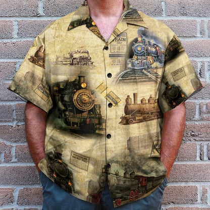 Amazing Train Locomotive Hawaiian Shirt - Perfect Gift For Friends, Family