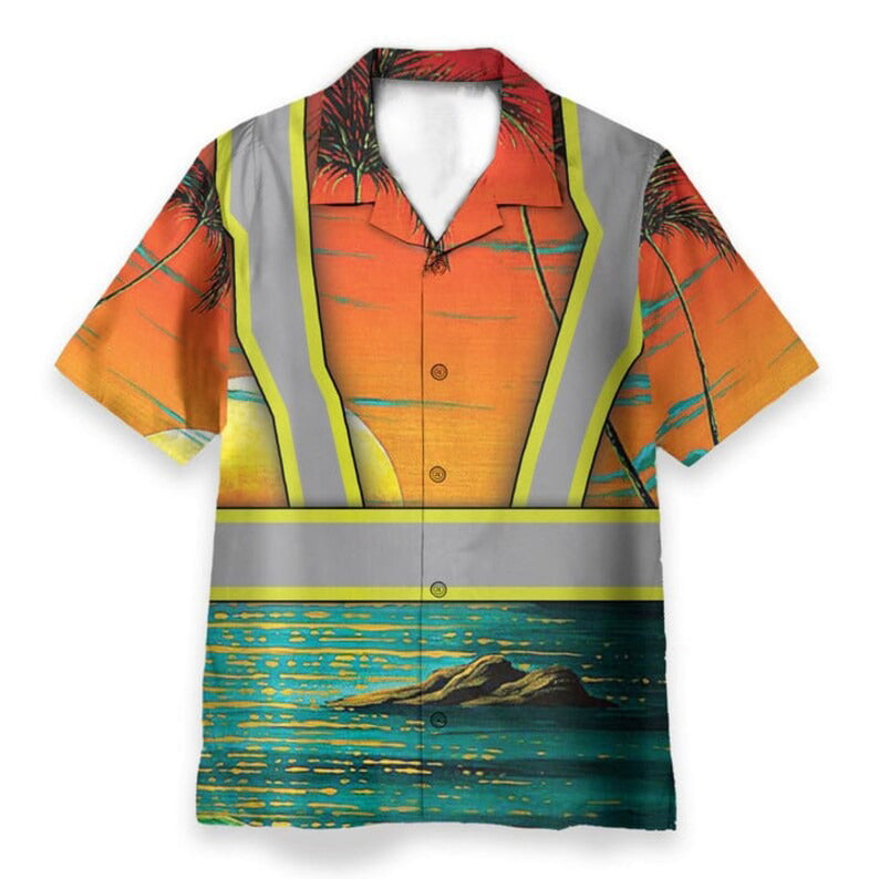 Ironworker Uniform In The Beautiful Sunset Tropical Hawaiian Shirt - Perfect Gift For Friends, Family