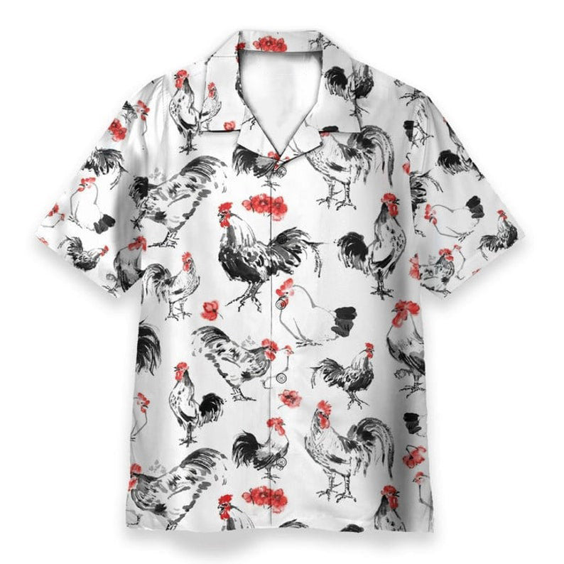 3D Rooster Hawaiian Shirt - Perfect Gift For Friends, Family