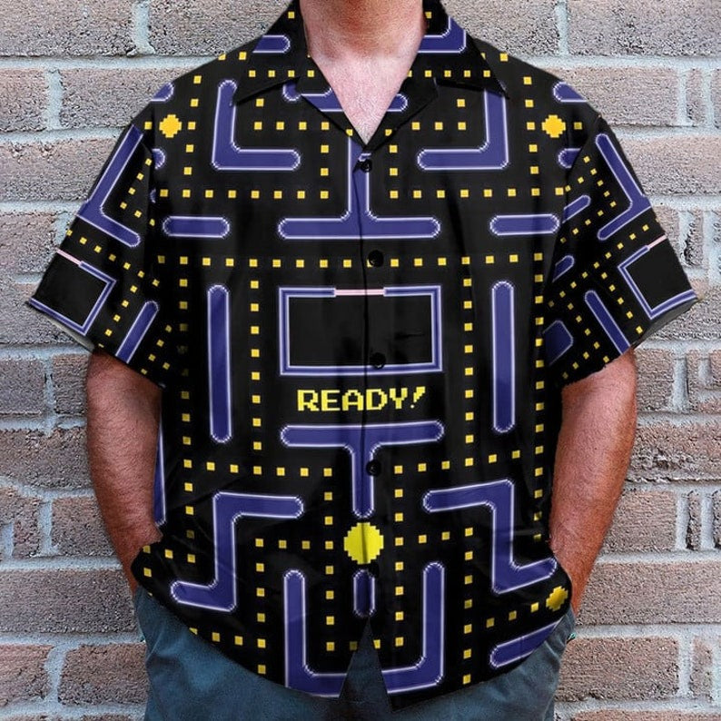 3D Pacman Gameplay Hawaiian Shirt - Perfect Gift For Friends, Family