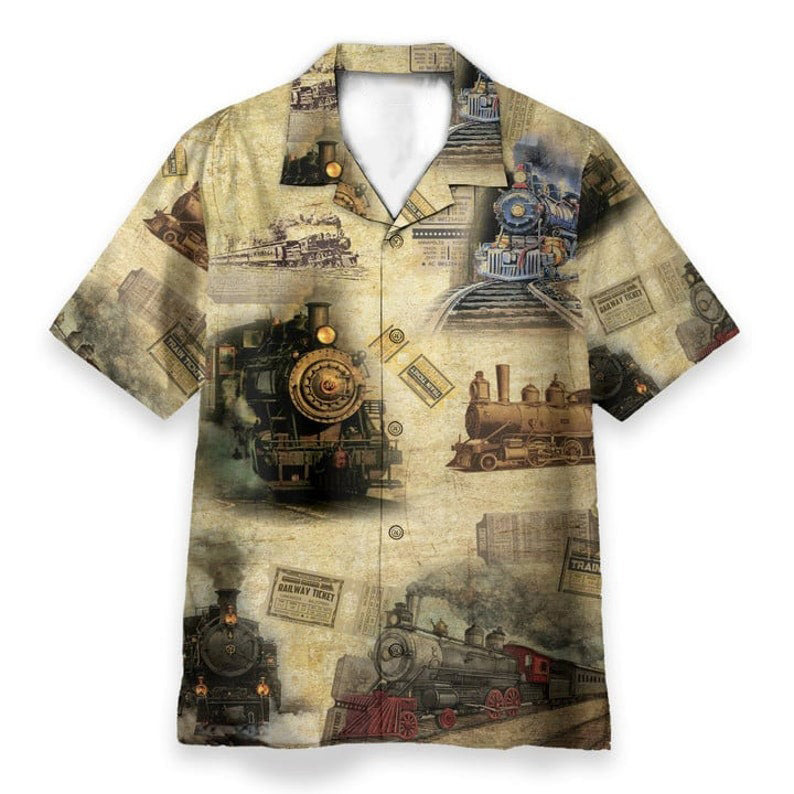 Amazing Train Locomotive Hawaiian Shirt - Perfect Gift For Friends, Family