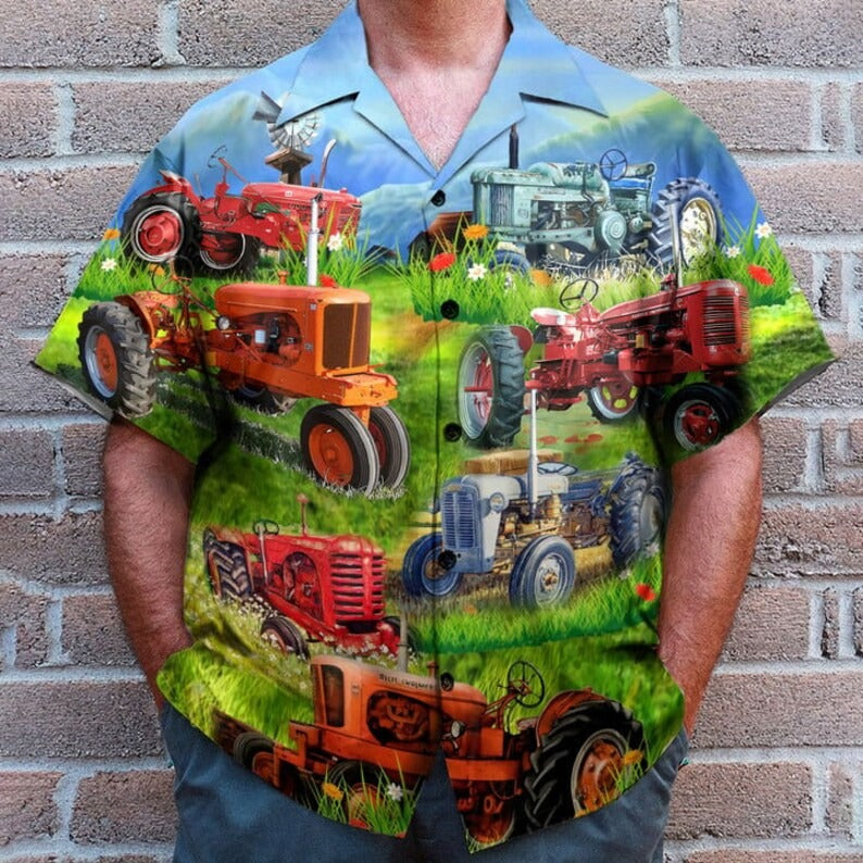 Real Men Drive Tractors Hawaiian Shirt - Perfect Gift For Friends, Family