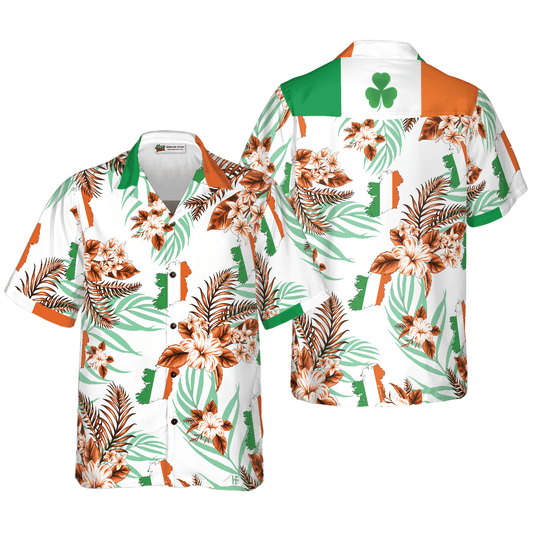 Irish People Proud Ireland Shamrock Hawaiian Shirt, Colorful Summer Aloha Shirts For Men Women, Gift For Husband, Wife, Boyfriend, Girlfriend - Amzanimalsgift
