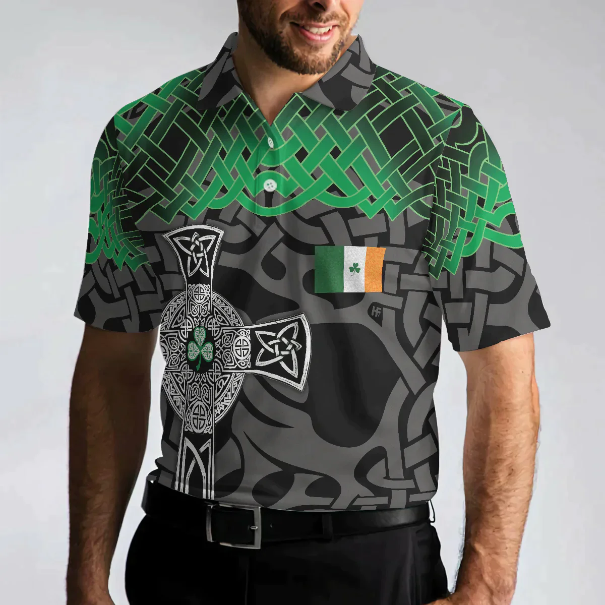 Irish St Patrick's Day Men Polo Shirt, Best Saint Patricks Themed Shirt, Cool Gift Idea For Irish Friends - Amzanimalsgift
