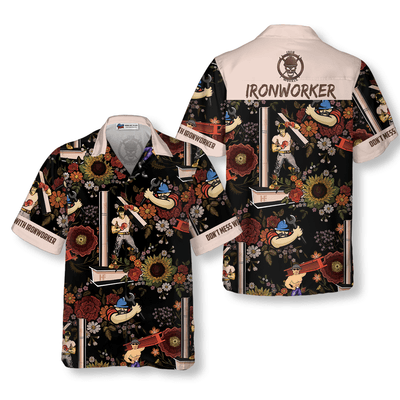 Ironworker Hawaiian Shirt, Don't Mess With Ironworker Aloha Shirt For Men - Perfect Gift For Ironworker, Friend, Family - Amzanimalsgift