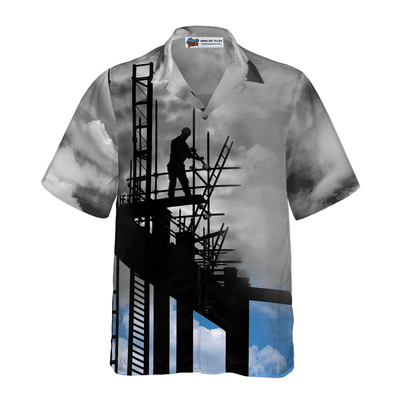 Ironworker Hawaiian Shirt, Ironworker And Sunset Aloha Shirt For Men - Perfect Gift For Ironworker, Friend, Husband, Boyfriend, Family - Amzanimalsgift