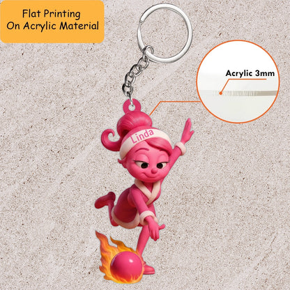 Personalized Bowling Elf Christmas Ornament,  Holiday Home Decor Gift, Christmas Ornament