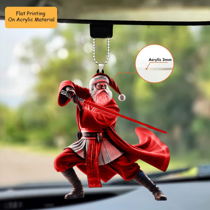 Personalized Darth Santa Pins Acrylic Ornament, Santa  Keychain, Car Ornament, Christmas Ornament Gifts