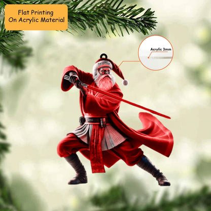 Personalized Darth Santa Pins Acrylic Ornament, Santa  Keychain, Car Ornament, Christmas Ornament Gifts