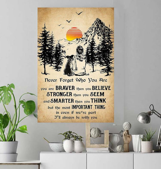 Jack Russell Portrait Canvas - Girl Never Forget Who You Are Vintage Canvas - Perfect Gift For Jack Russell Lover - Amzanimalsgift