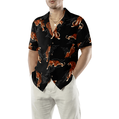 Japanese Tiger Hawaiian Shirt, Tiger Hawaiian Shirt For Men - Perfect Gift For Tiger Lovers, Animal Lovers, Friends, Husband, Boyfriend, Family - Amzanimalsgift