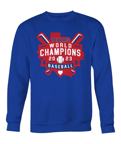Texas Baseball 2023 World Champs T-Shirt, Texas Baseball Champs T-Shirt Sweatshirt Hoodie, Perfect Outfit For Texas Baseball Lovers